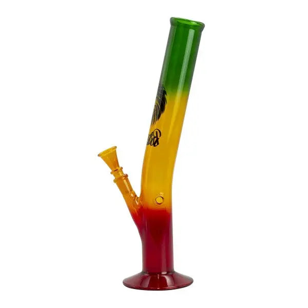 Rasta Colored Glass Water Pipe w/ Lion Logo (13.5")