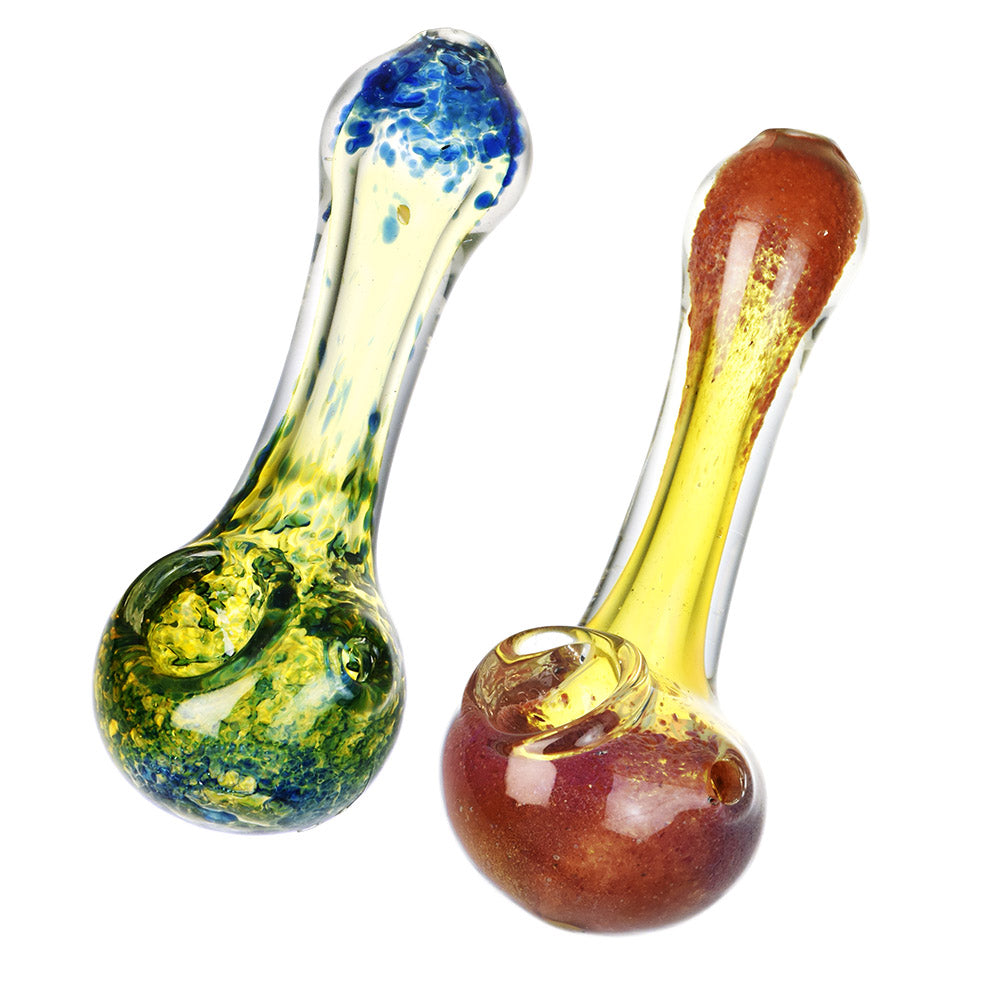 Ocean Flora Glass Spoon Pipe - 3.75" / Colors Vary