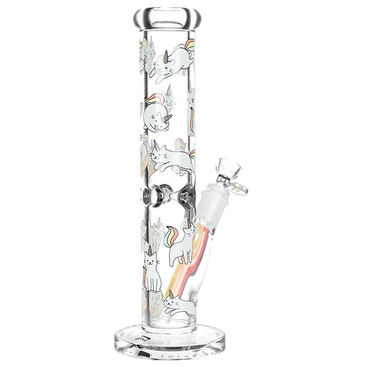 Pulsar Caticorn Design Series Straight Tube Water Pipe | 12" | 14mm F