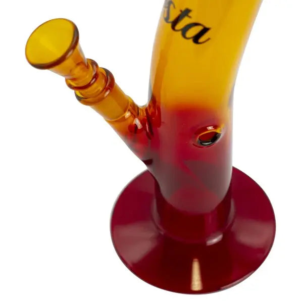 Rasta Colored Glass Water Pipe w/ Lion Logo (13.5")