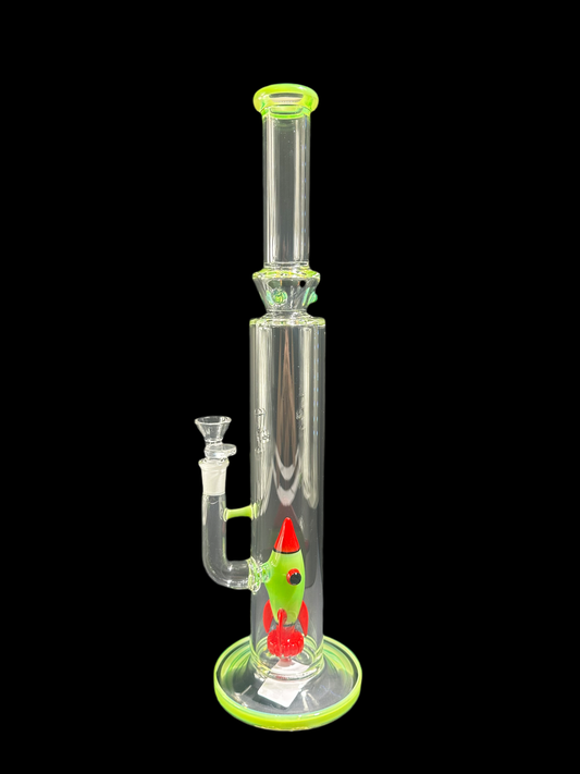 NEON ROCKET GLASS BONG