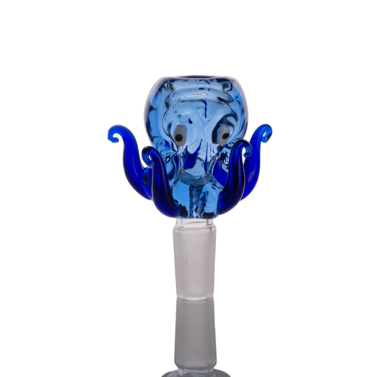 Cazoleta de vidrio para bong con forma de pulpo azul (14 mm)