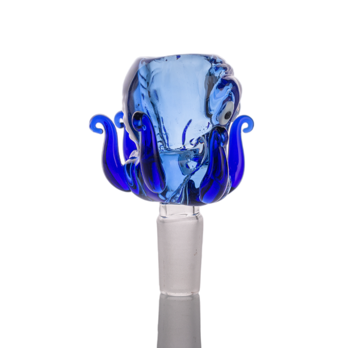 Cazoleta de vidrio para bong con forma de pulpo azul (14 mm)