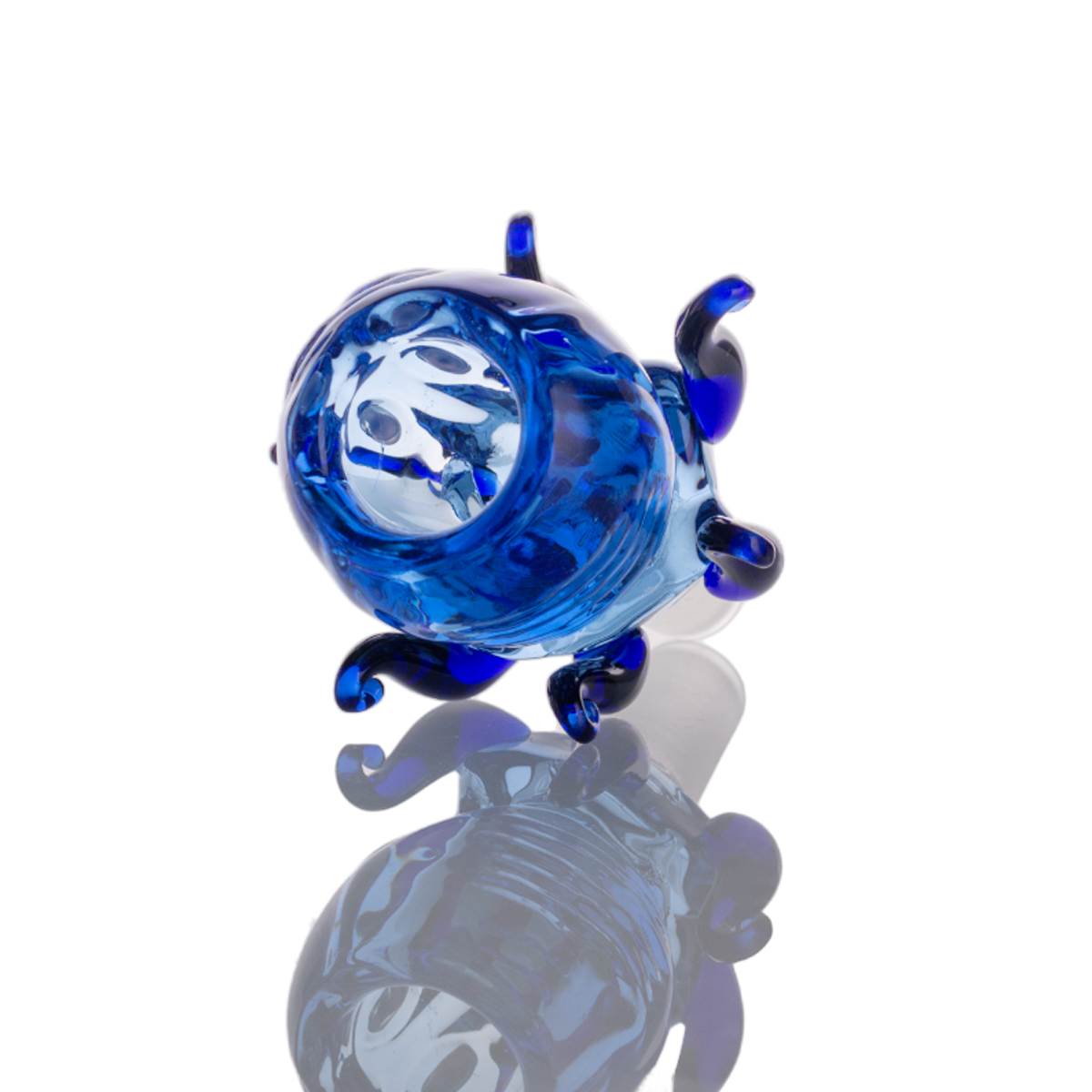 Cazoleta de vidrio para bong con forma de pulpo azul (14 mm)