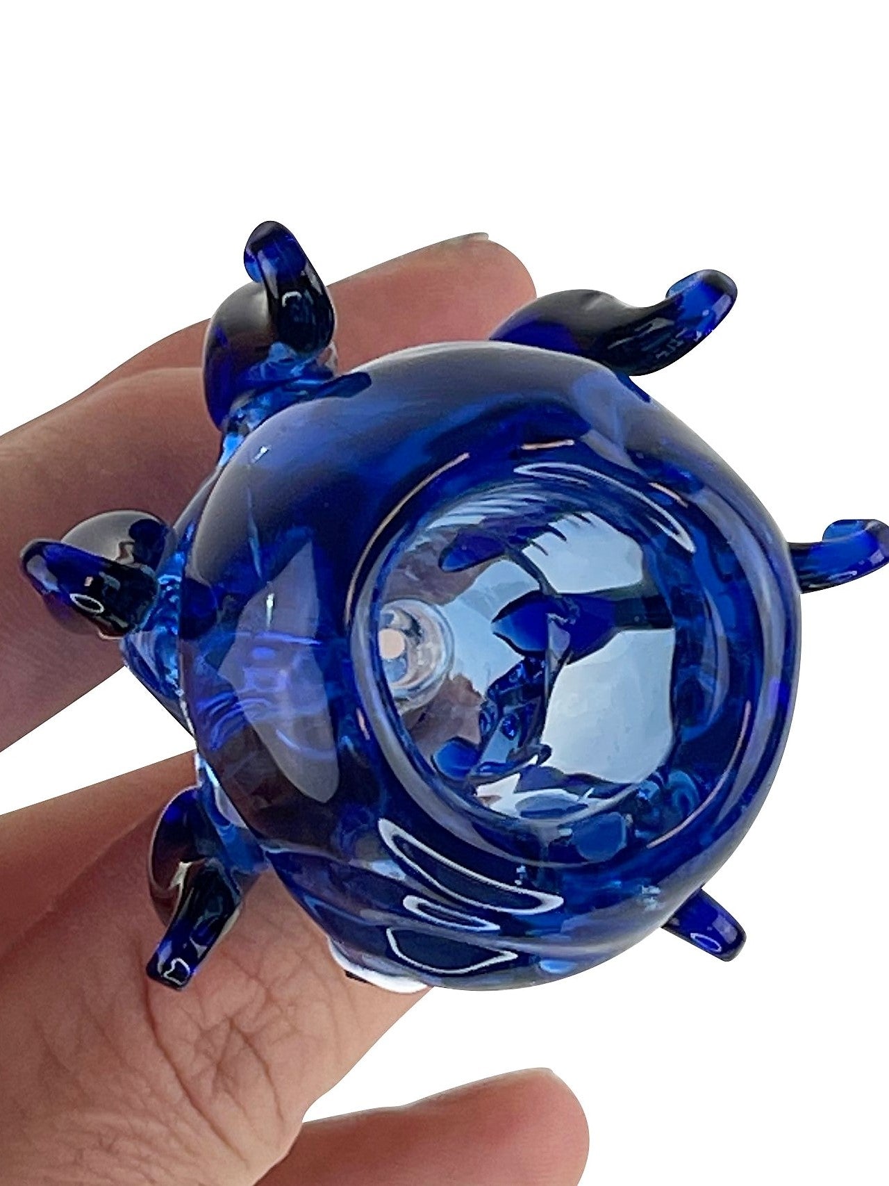 Cazoleta de vidrio para bong con forma de pulpo azul (14 mm)