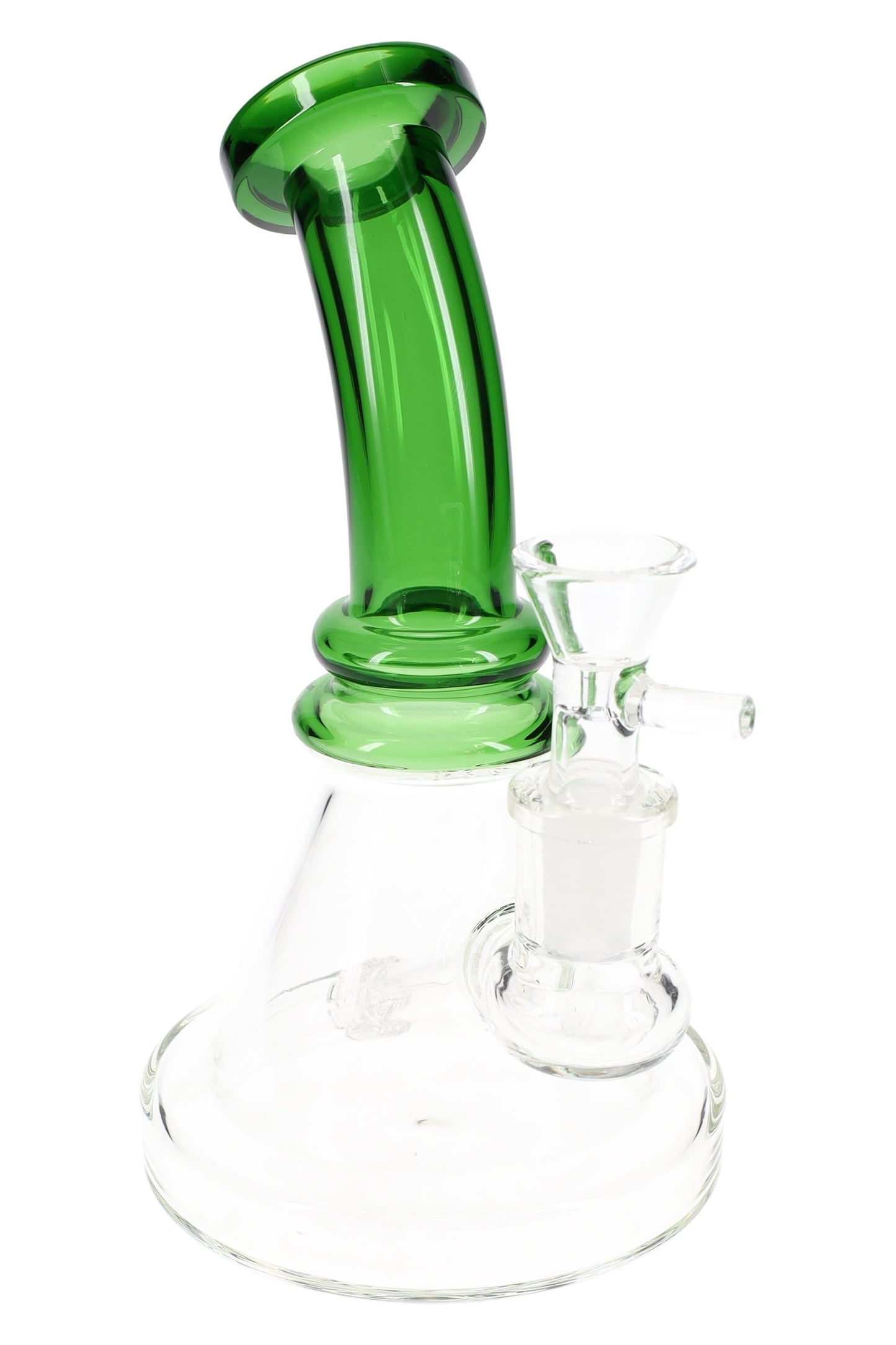 Small Stemless Colored Bent Neck GoG Water Pipe with Matrix Stem Perc - WP2591