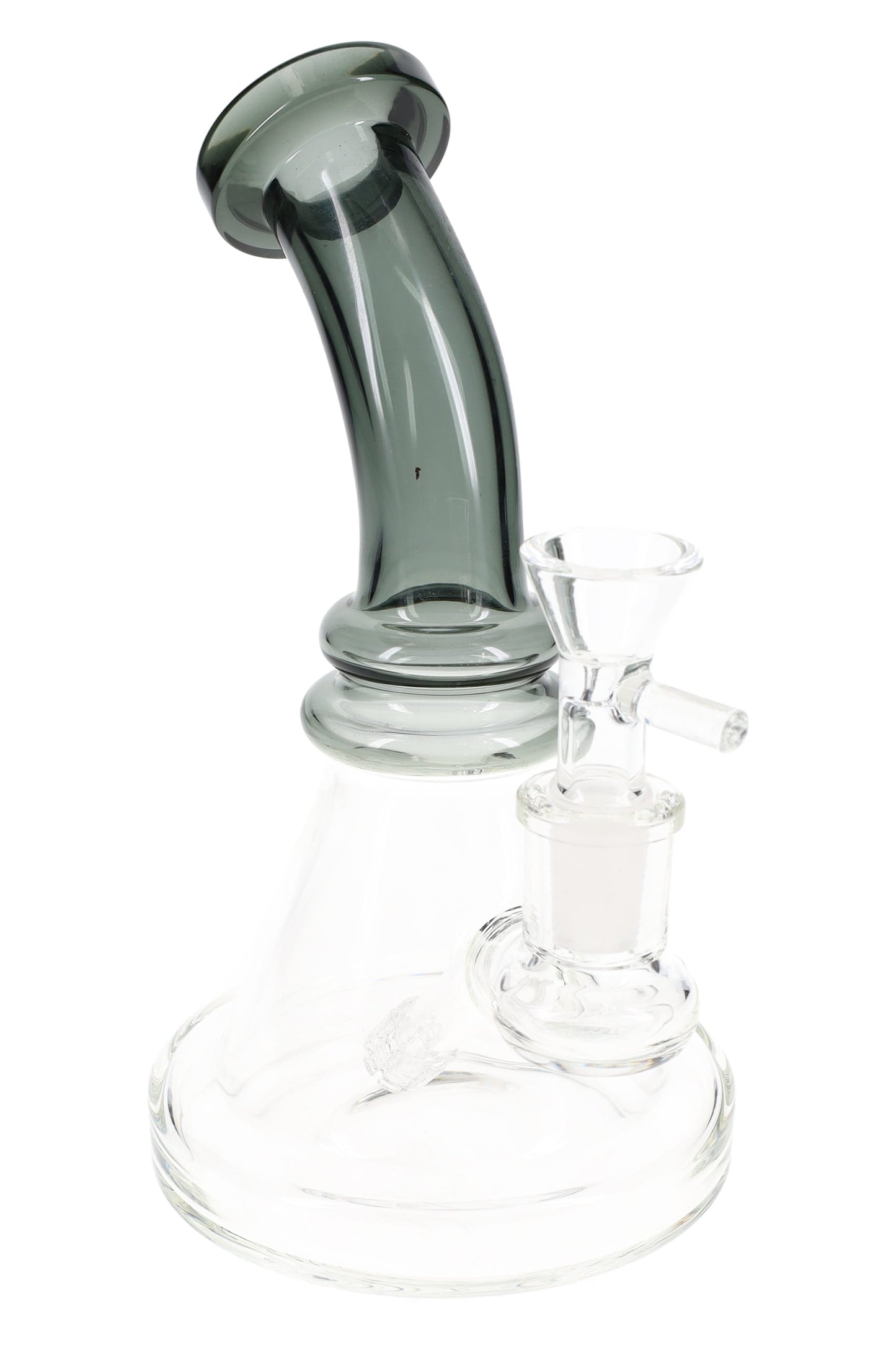 Small Stemless Colored Bent Neck GoG Water Pipe with Matrix Stem Perc - WP2591