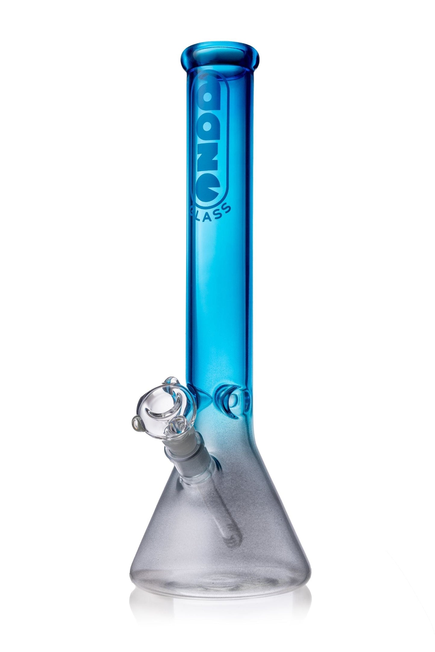 Daze Glass - 16" Metallic Silver & Blue Glass Water Pipe