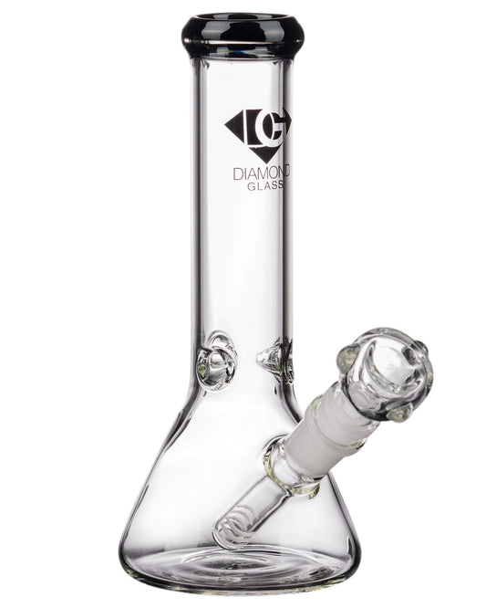 Diamond Glass - 8" Basic Beaker Base Water Pipe Bong - Black