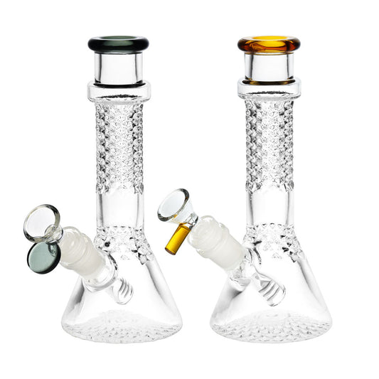 Fractal Mini Beaker Water Pipe 14mm - 7.5"/14mm F/Clrs Vry